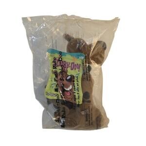 New 2003 Scooby Doo Mini Plush Battery Operated Rockin Radio w/Headphones in bag